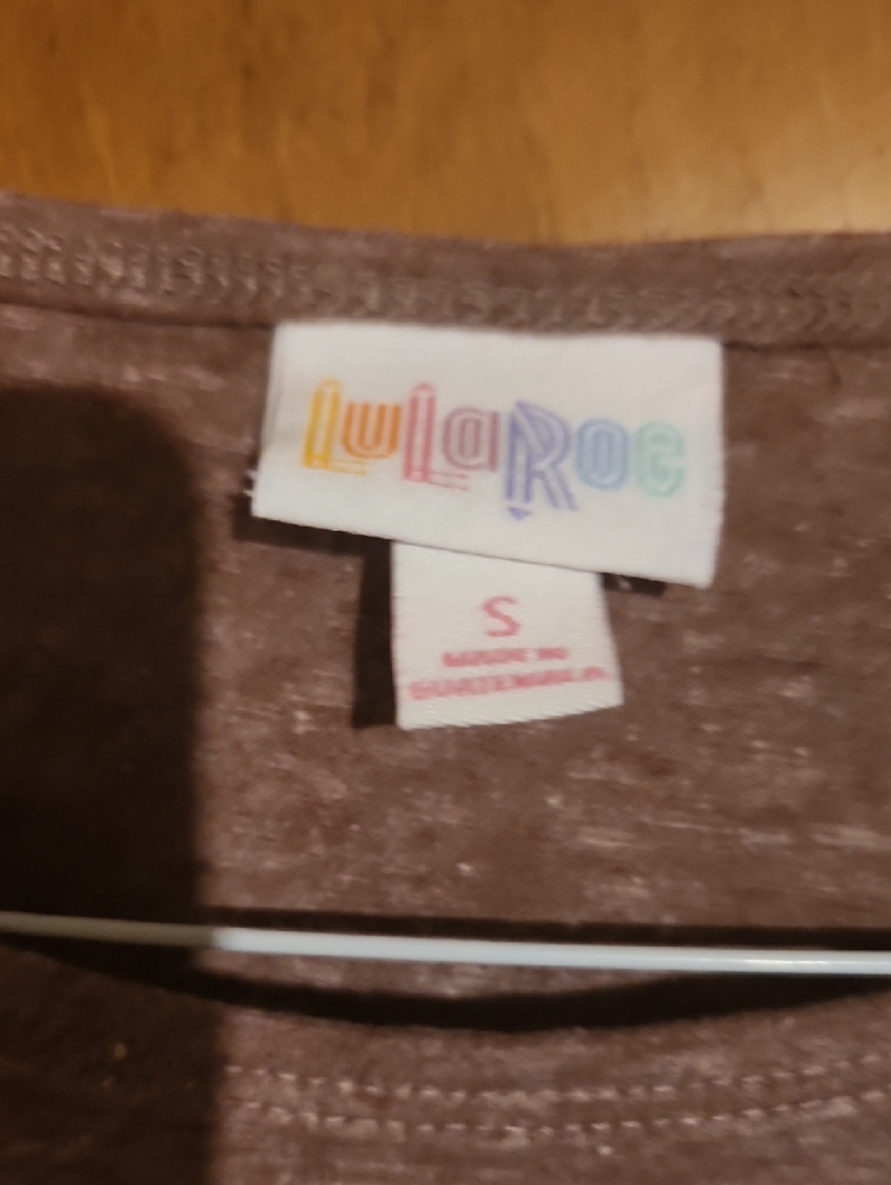 LuLaRoe Brown Short Sleeve Tee - Picture 2 of 3